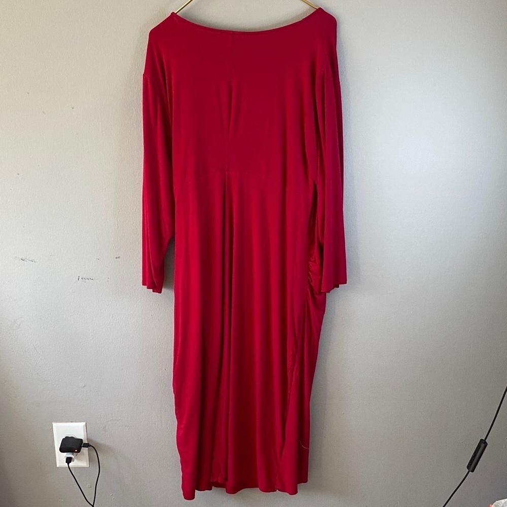 Fashion Nova Red Draped Long Sleeve Dress - Picture 8 of 10